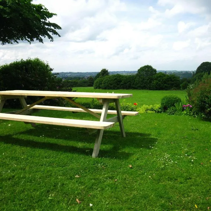 Picknicktafel 240 cm KING ® / 4 cm dikte - tweede keuze
