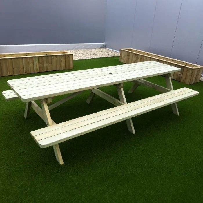 Picknicktafel 300 cm KING ® / 4 cm dikte - Tweede keuze