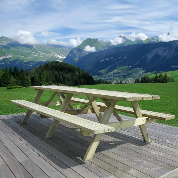 Picknicktafel 300 cm royal KING ® / 4.5 cm dikte - Tweede keuze