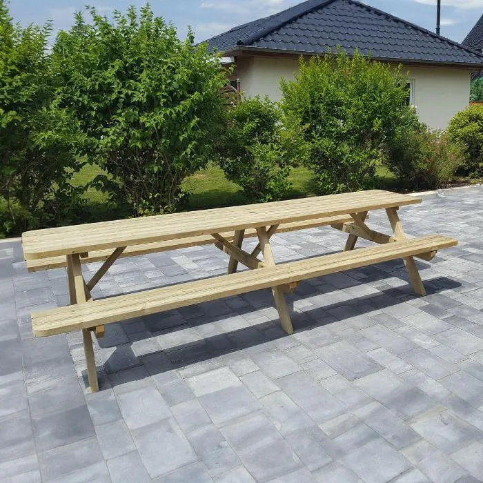 Picknicktafel 300 cm royal KING ® / 4.5 cm dikte - Tweede keuze