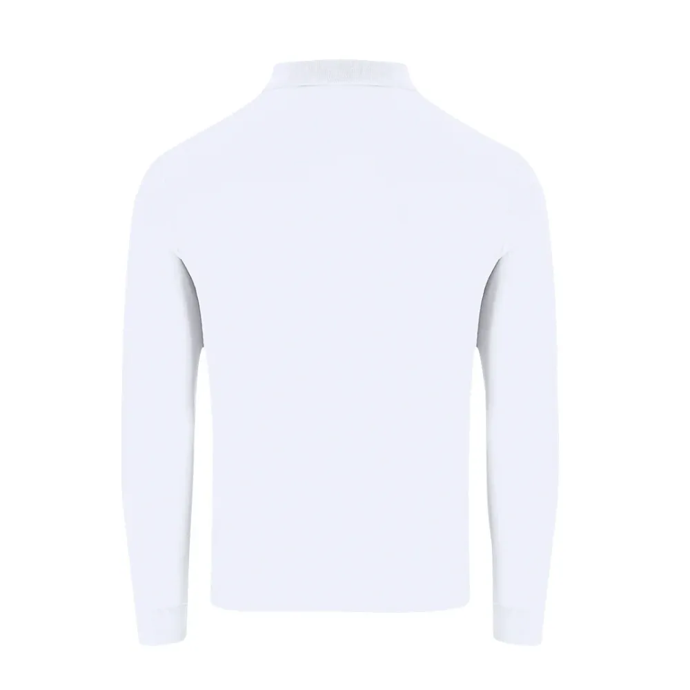 Polo de Manga Larga Adulto Sostenible 100% de Algodón 220gr/m2 en Color Blanco para Configurar Charlot Blanco
