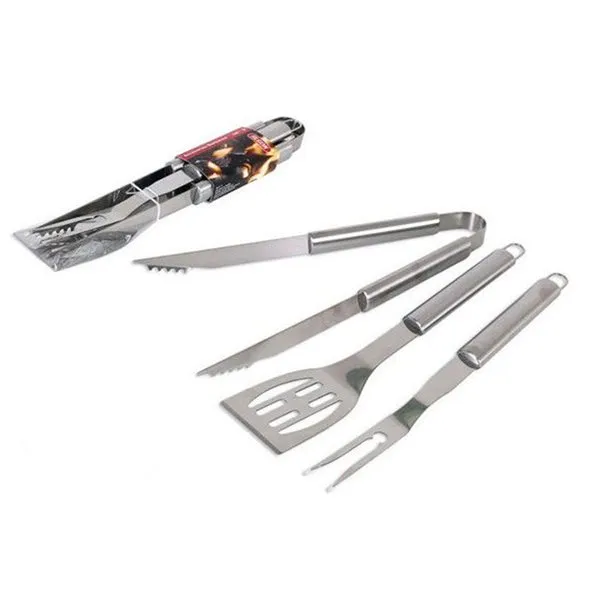Set 3 accesorios barbacoa Plata Algon plateado