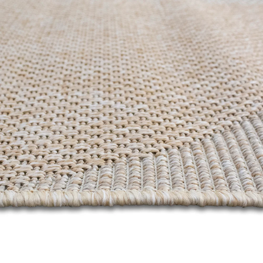 Tapete Grace: imitación yute y fique, texturizado para exterior / interior (39958-500)