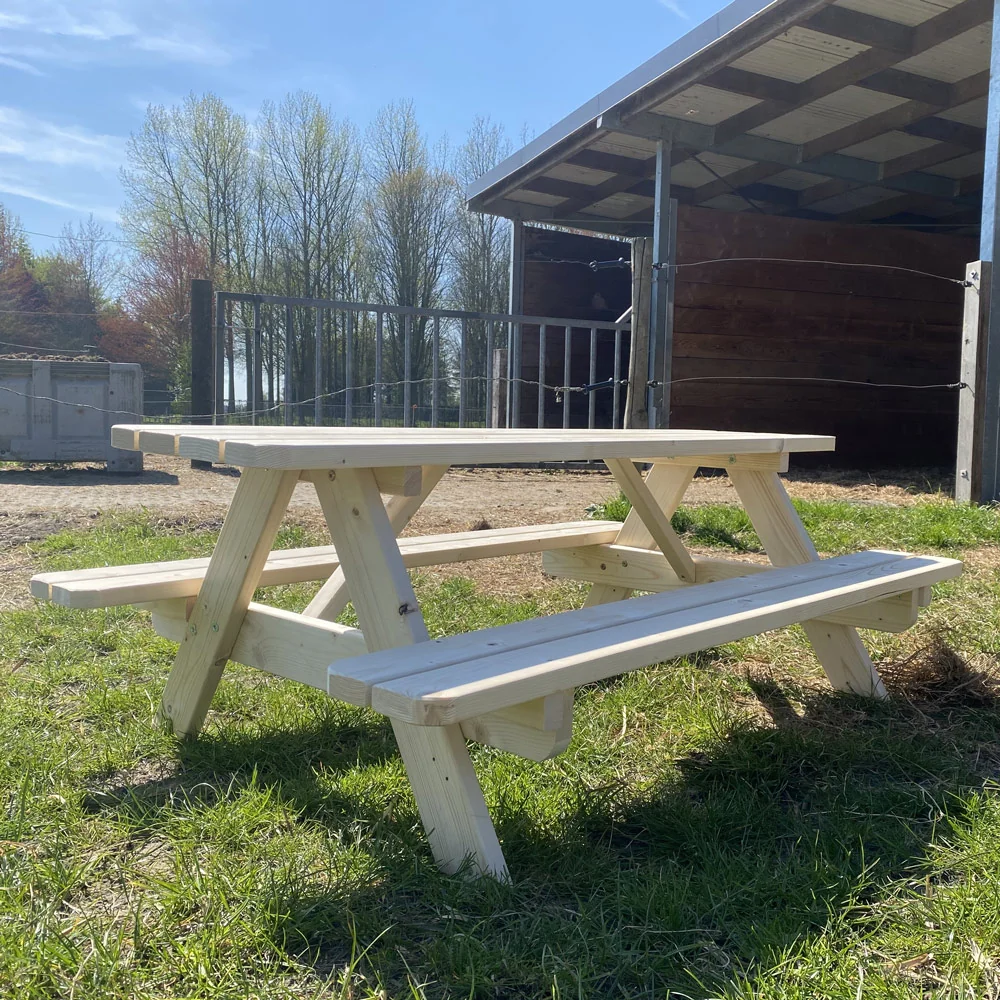 Tavolo da picnic per bambini 140 cm KING ® - Naturale