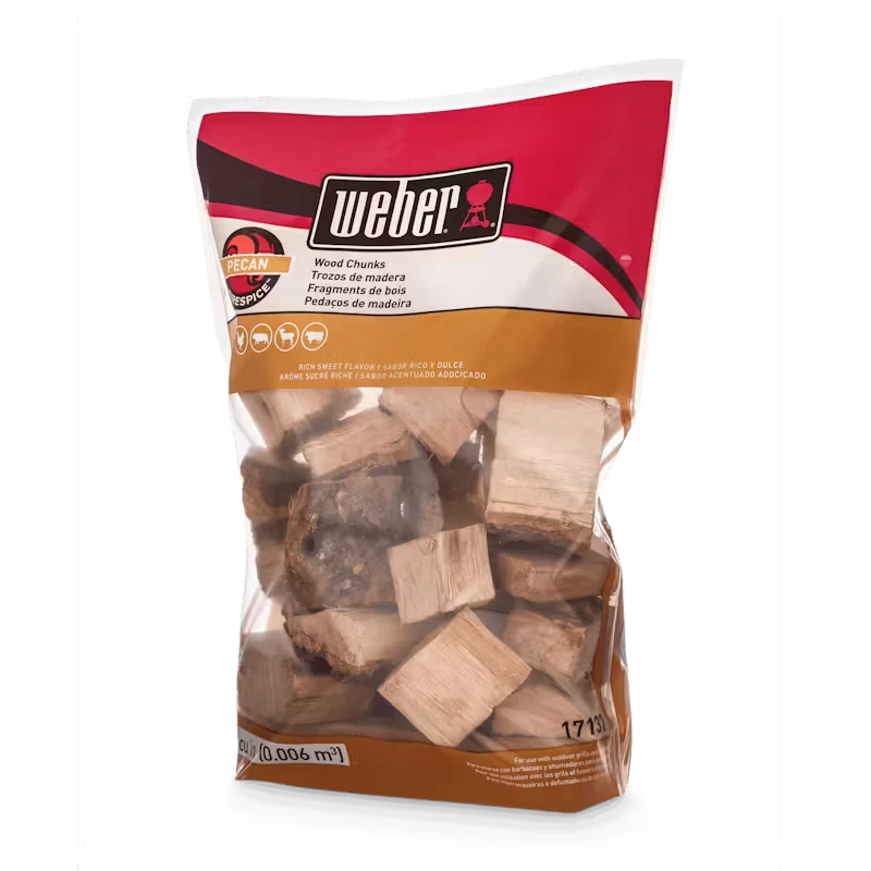 Trozos de madera de nuez para ahumar Weber