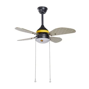 Ventilador de techo de acero negro/amarillo/gris 50 cm DOLORES