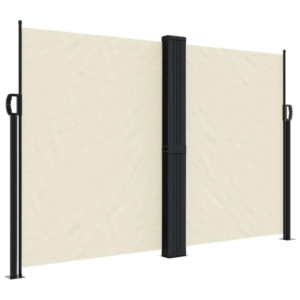 vidaXL toldo lateral retráctil crema 160x1000 cm