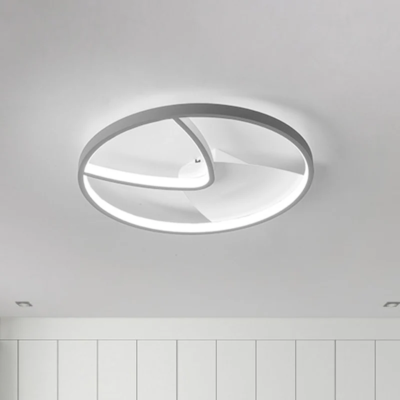 V-vorm metalen plafondlamp actual grijs LED inbouw warm/wit licht met silicagel diffuser, 16,5"/20,5" W