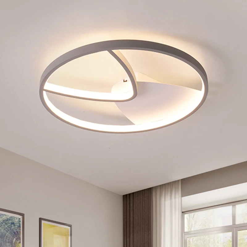 V-vorm metalen plafondlamp actual grijs LED inbouw warm/wit licht met silicagel diffuser, 16,5"/20,5" W