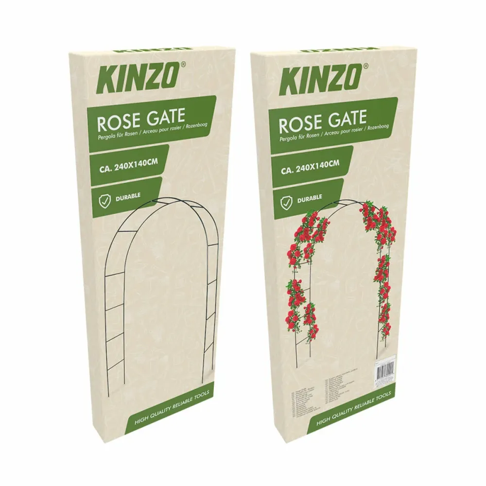 Borde para Césped Arco de Jardín Kinzo 240 x 140 cm Metálico Rosas