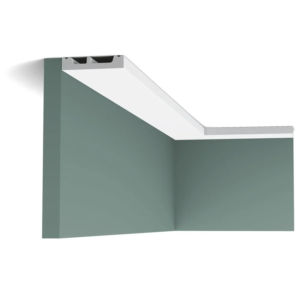 Borde para Césped Listón decorativo SX157 en blanco | 13 x 66 x 2000 mm