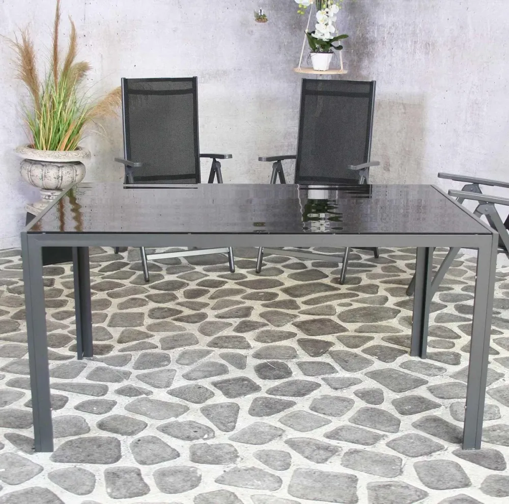 Borde para Césped UITVERKOOP - Palermo Tuintafel 150 Cm - Zwart