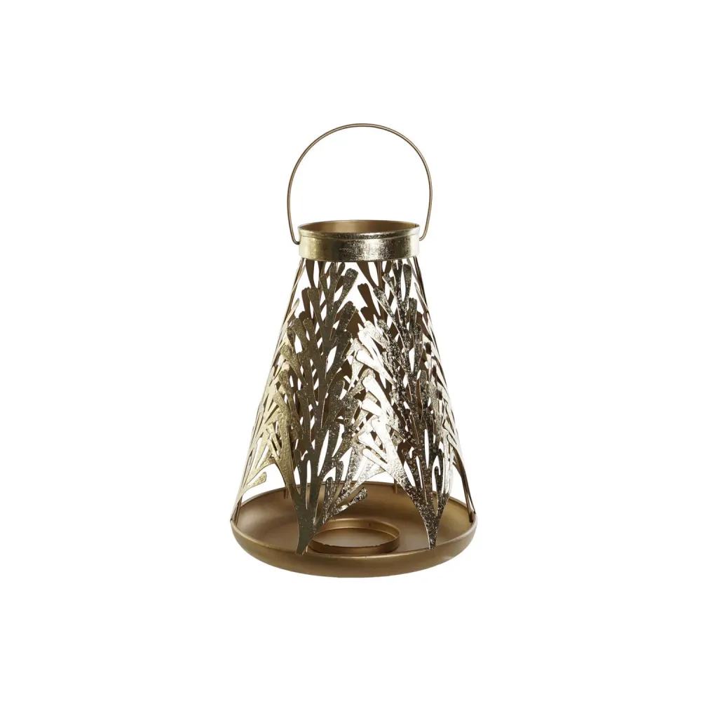 FAROLA METÁLICO 25X25X42 DORADO con Textura Antideslizante