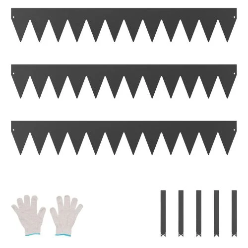 40 x 6 Inch Ébano Rust-Resistant Garden Edging Border Steel Landscape Edging ZY-40X6-3Black (Pack 3)