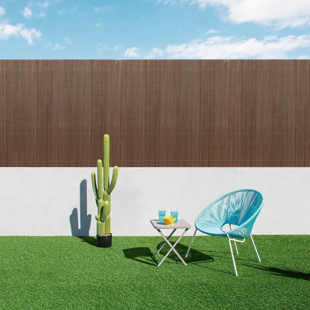 Ocultación de Mimbre sintético ecológico VIMET LOP color Madera | Resistente Heladas |