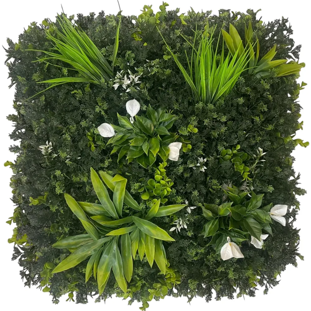 Panel de Muro Panneau décoratif 3D FLORIDA - Mur végétal artificiel - 50cm*50cm