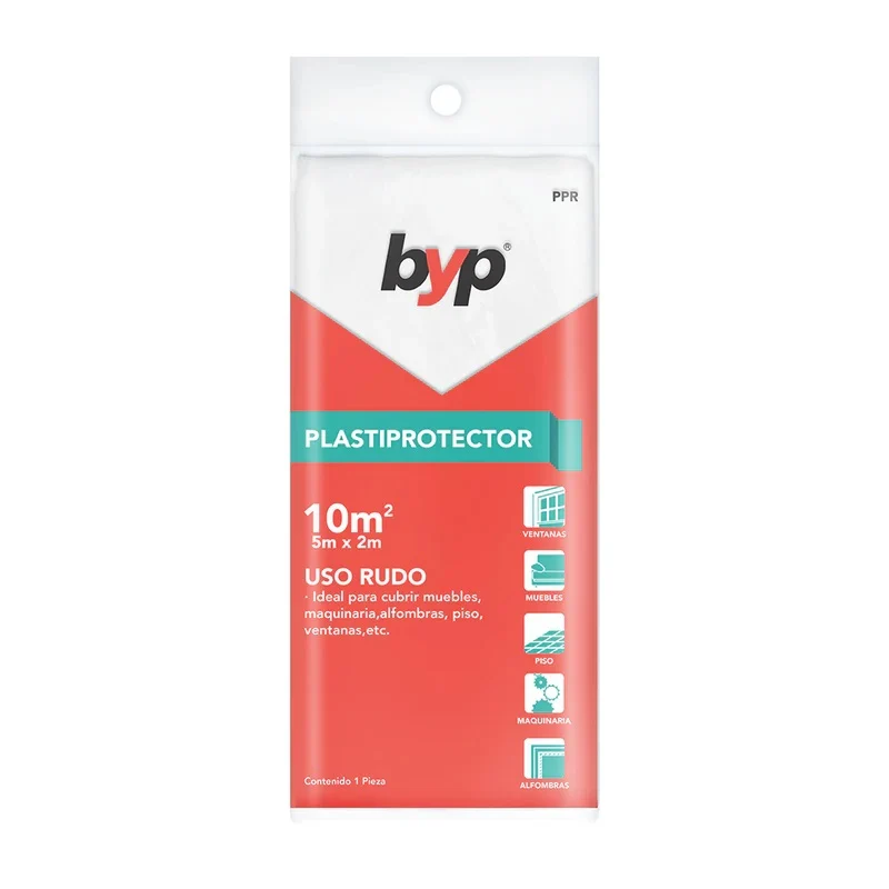 Plasti Protector 10 m2 (5m x 2m), Uso Rudo, BYP PPR para Drenaje y Decoración