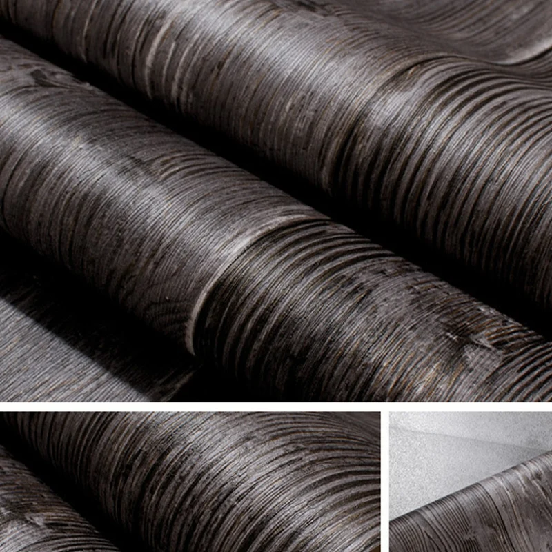 Profesional para Exteriores Rivestimento murale PVC antimacchia con motivo legno stile country per camera da letto
