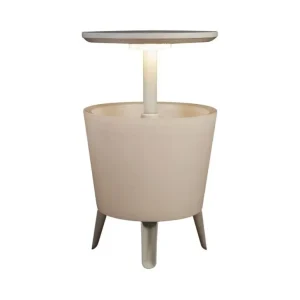 Mesa con Sombrilla Mesa Nevera iluminada Fresco Bar Keter