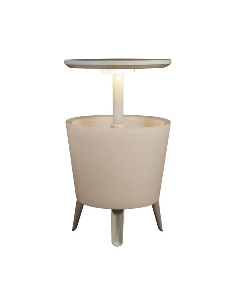 Mesa con Sombrilla Mesa Nevera iluminada Fresco Bar Keter