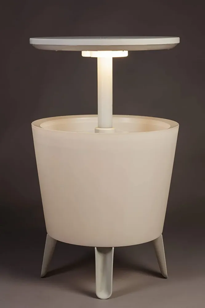 Mesa con Sombrilla Mesa Nevera iluminada Fresco Bar Keter
