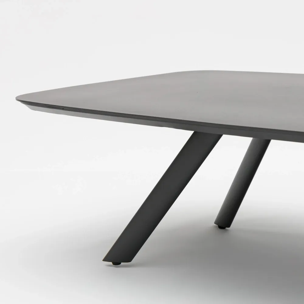 Mesa de centro Anmore aluminio antracita Dimensiones 150x90x75 cm