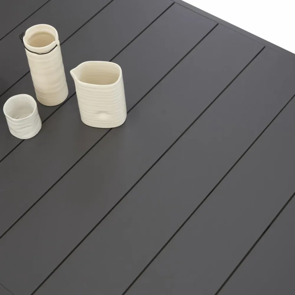 Mesa de centro Ione aluminio antracita. | Plegable | Portátil