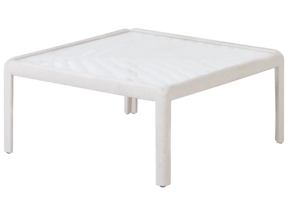 Mesa de centro de jardín beige definido 69 x 69 cm ferretti