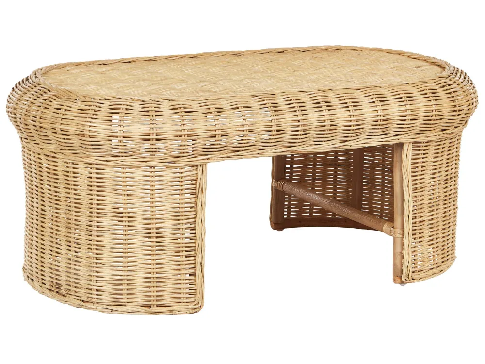 Mesa de centro de jardín livadeia 60 cm 96 cm ratán sin aditivos
