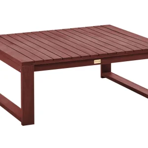 Mesa de centro de jardín timor 90 cm 75 cm madera de acacia rojo tenebroso