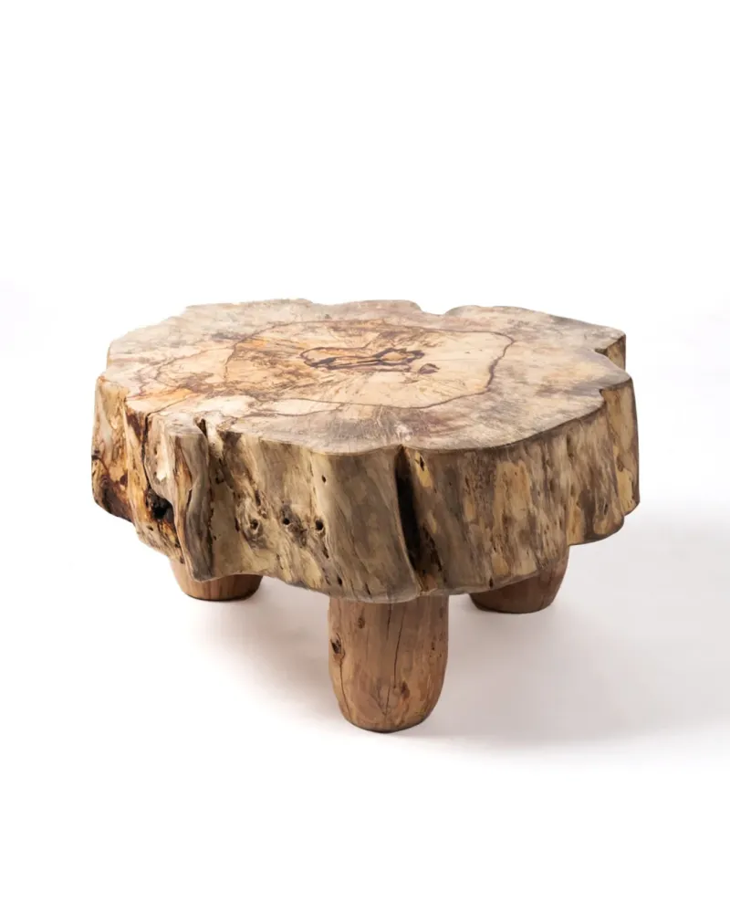 Mesa de centro de madera maciza auténtico de samán Terere. Fácil Almacenamiento