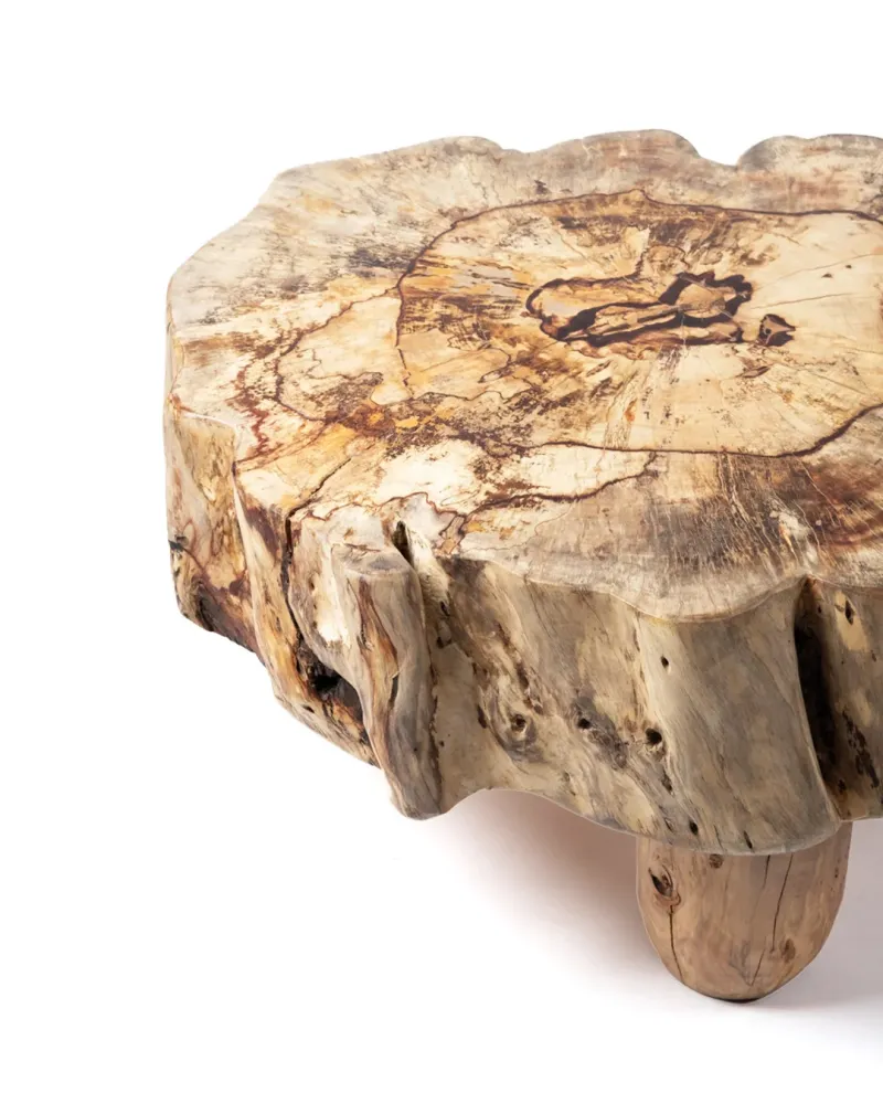 Mesa de centro de madera maciza auténtico de samán Terere. Fácil Almacenamiento