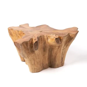 Mesa de centro de madera maciza puro de samán Licin tronco rustico, hecha mano con acabado natural, 45 cm Alto 165 cm Larg...