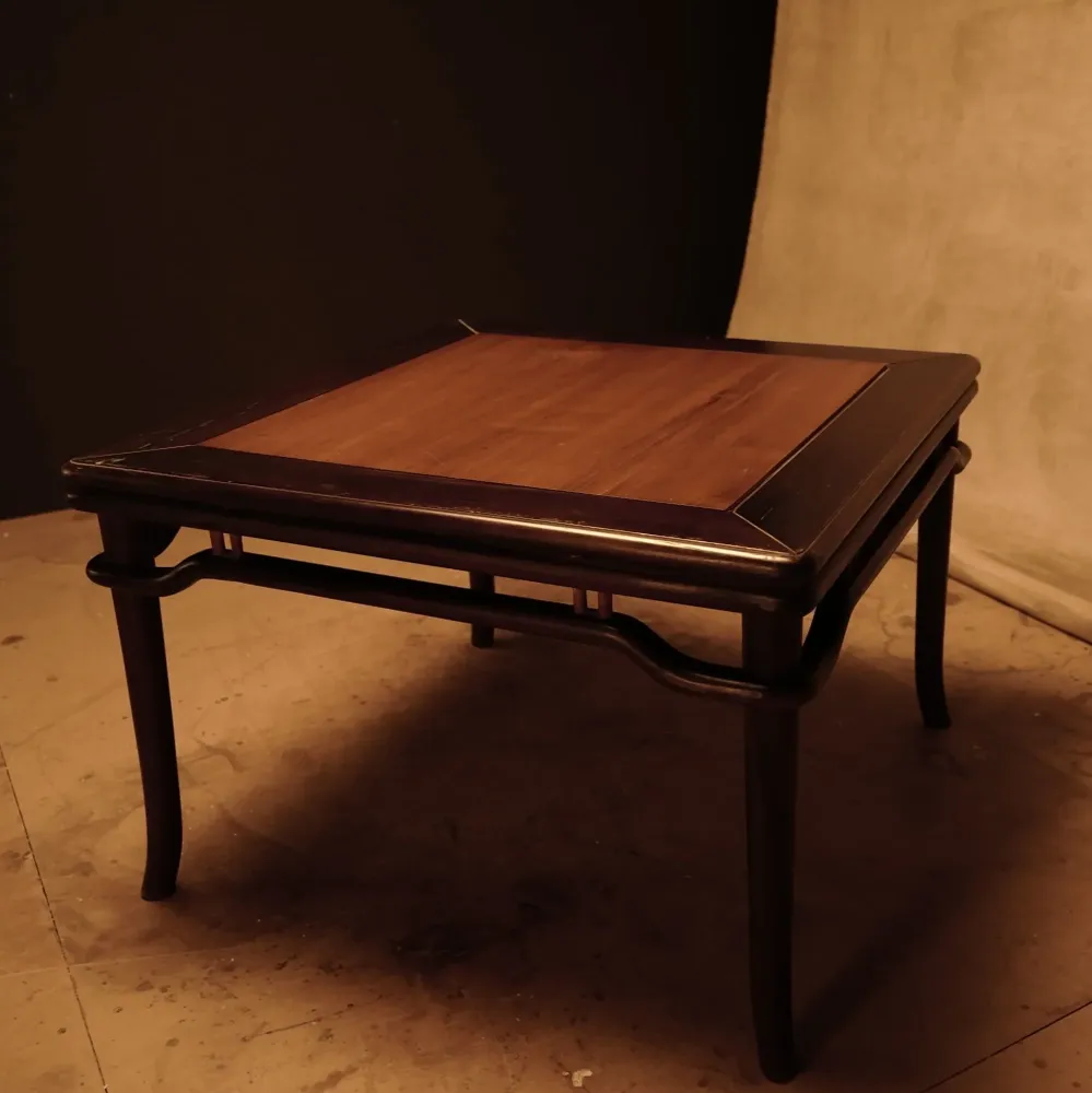 Mesa de Centro de Madera de Olmo Estilo Oriental para 6 Personas
