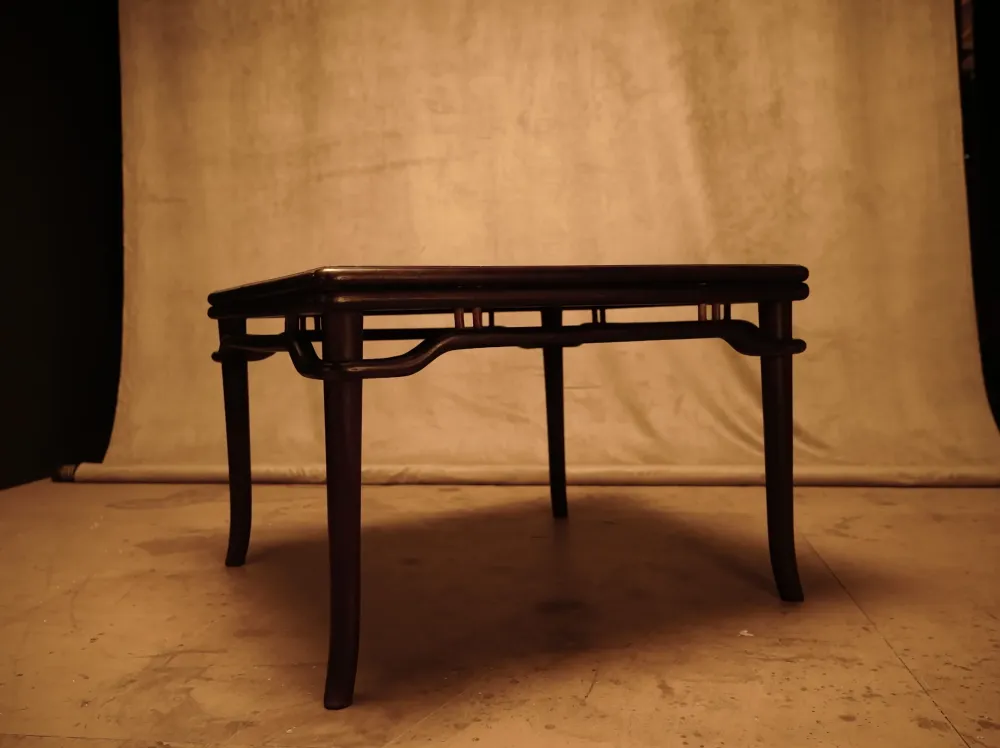 Mesa de Centro de Madera de Olmo Estilo Oriental para 6 Personas