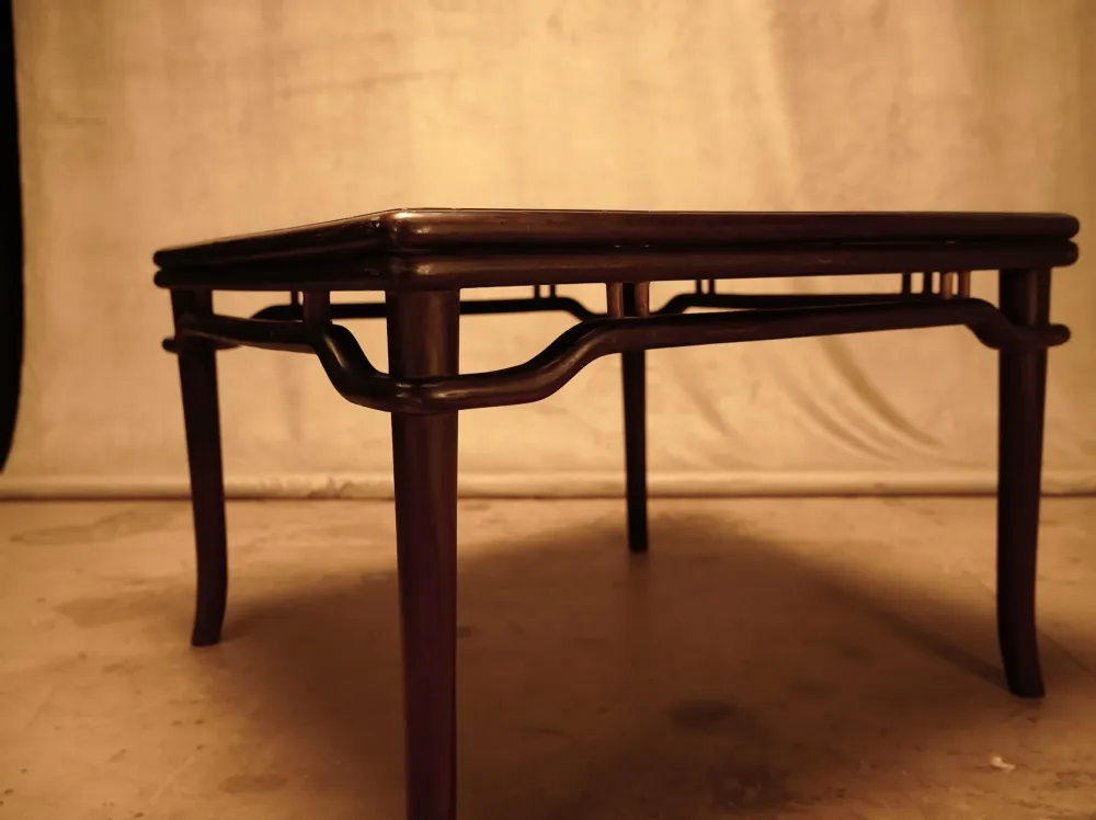 Mesa de Centro de Madera de Olmo Estilo Oriental para 6 Personas