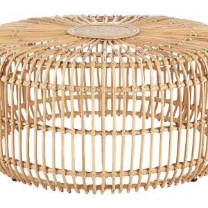 Mesa de Centro Mesa de centro de ratán beige/natural ⌀ 85 cm randazzo