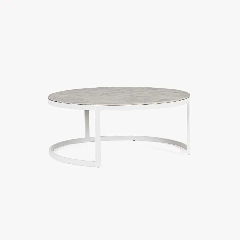 Mesa de centro para jardín Bizzotto TALUNAS blanca | Plegable | Portátil