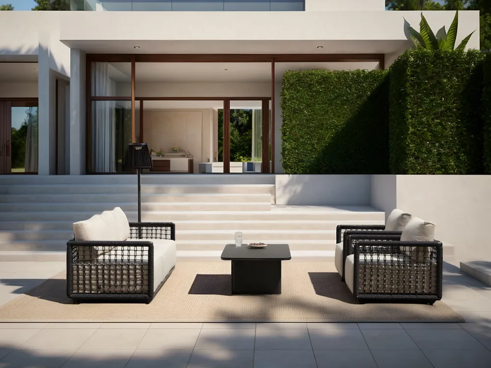 Mesa de centro Santa Ana aluminio antracita para Jardín y Terraza