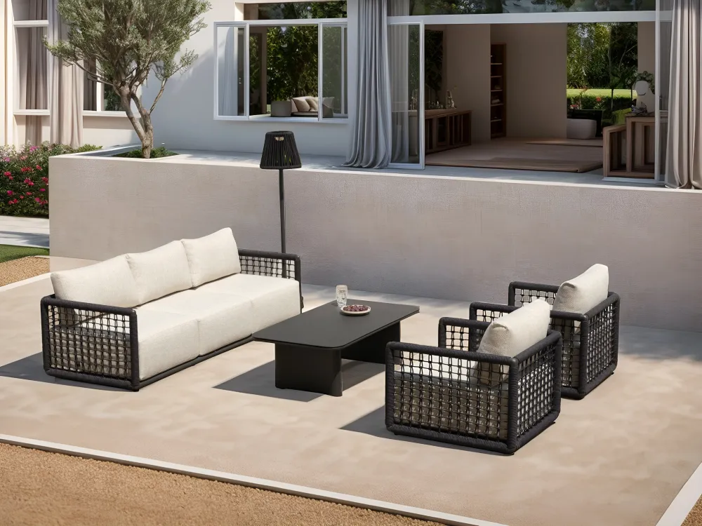 Mesa de centro Santa Ana aluminio antracita para Jardín y Terraza