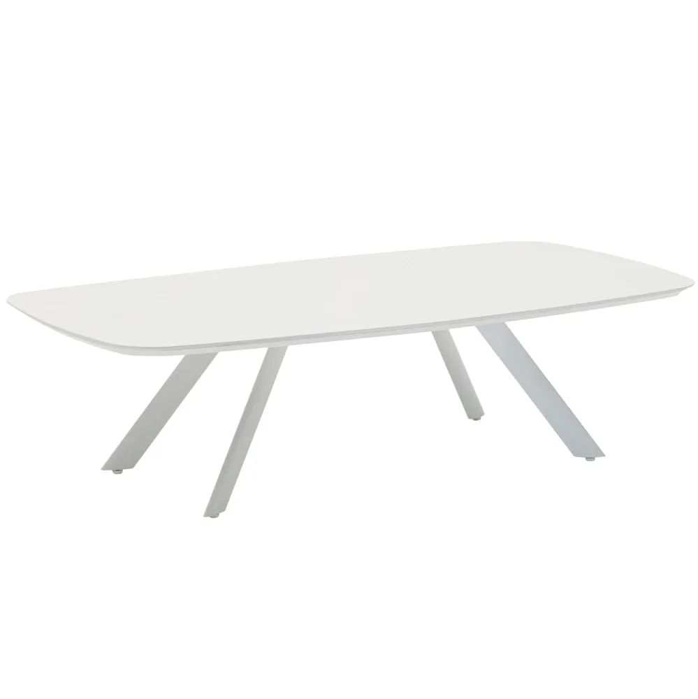Mesa de Comedor Mesa de centro Anmore aluminio blanco