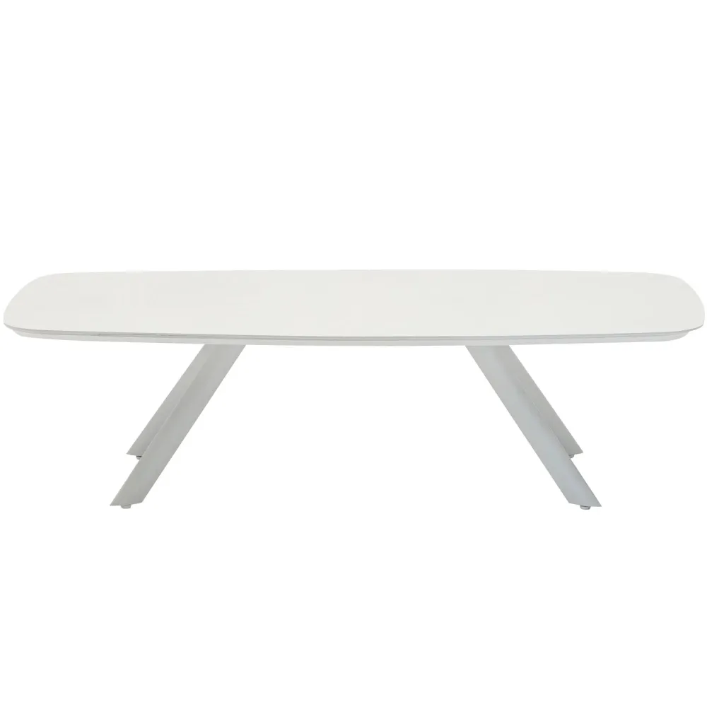 Mesa de Comedor Mesa de centro Anmore aluminio blanco