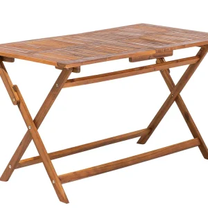 Mesa de Comedor Mesa de jardín cento 75 cm 140 cm madera de acacia marrón