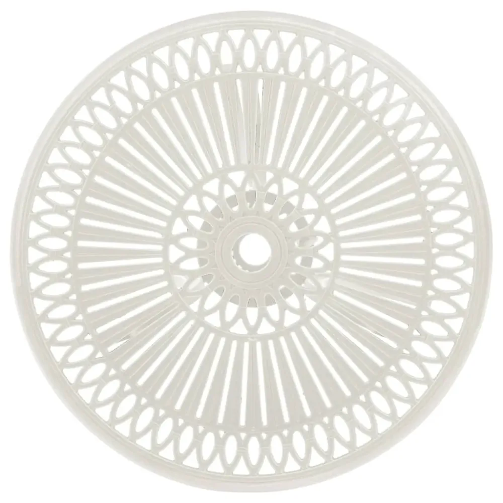 Mesa de jardín Nieve aluminio fundido blanco Ø62x65 cm