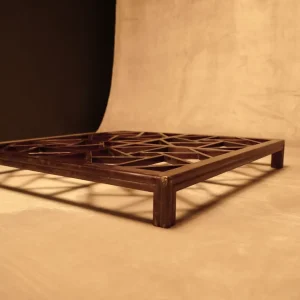 Mesa de Terraza Mesa de centro antigua oriental en madera de Olmo lacado