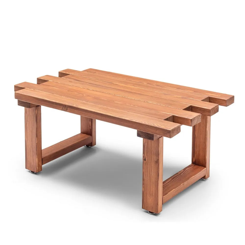 Wellhome mesa de centro para jardín 104 x 48 x 65 cm para Jardín y Terraza