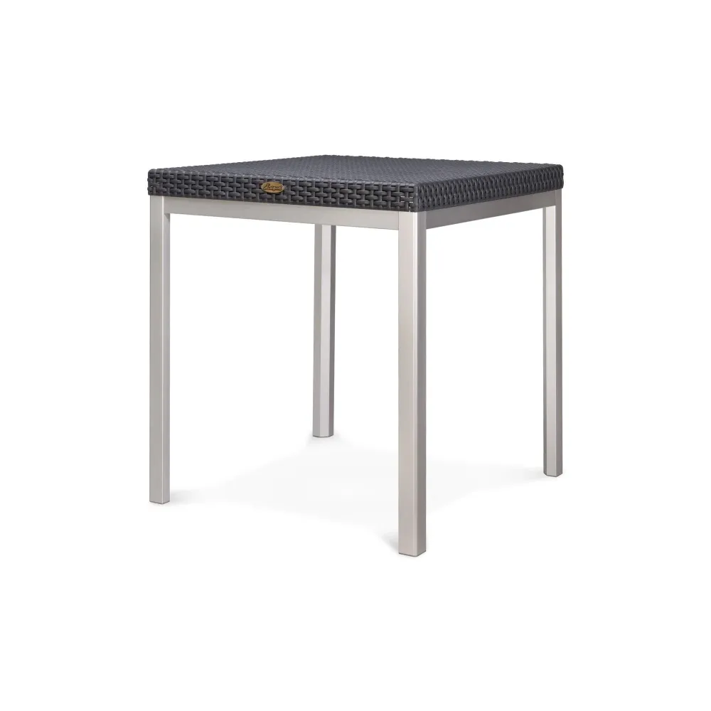 Lagoon Mesa de Comedor Cuadrada Tipo Rattan de Polipropileno, Patas de Acero, Protección UV, Apta para Exterior, Modelo Ru...