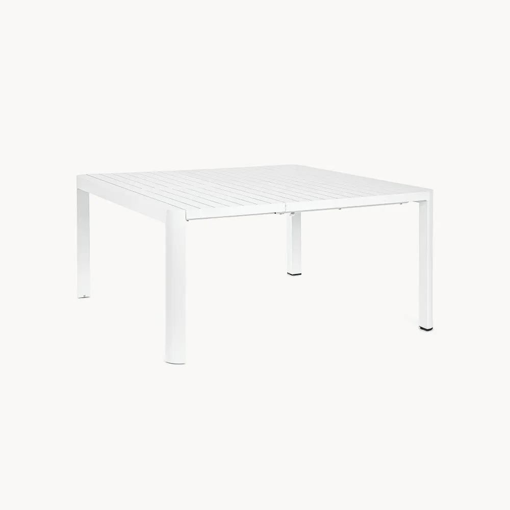 Mesa de Centro Mesa de comedor exterior Bizzotto KIPLIN cuadrada/rectangular blanca extensible