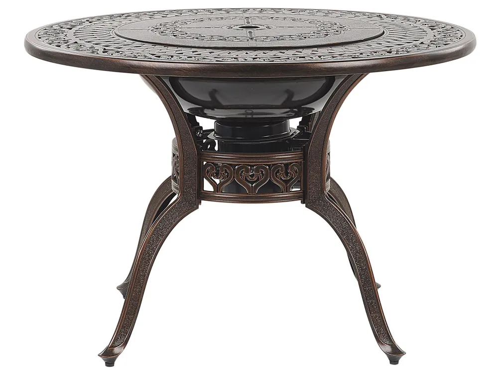 Mesa de Centro Mesa de jardín manfria 105 cm 105 cm metálico marrón oscuro