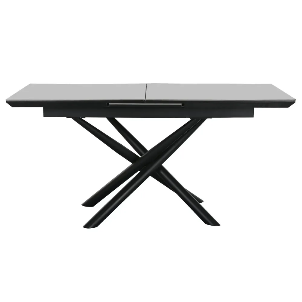 MESA COMEDOR ACERO CERAMICA 160X90X76 200 EXT GRIS